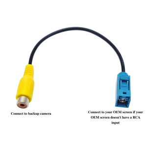 Fakra-RCA adapter video harness for Mercedes-Benz OEM radio