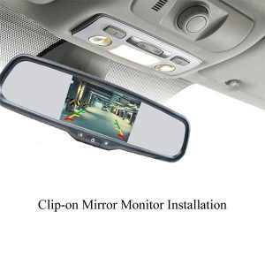 clip-on rear view mirror monitor installation guide & oembackupcam.com