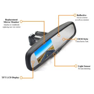 OEM rear view mirror monitor feature & oembackupcam.com